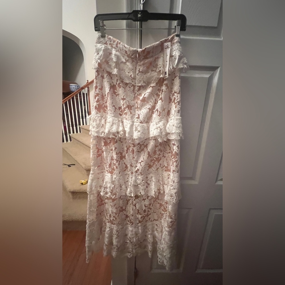 White lace  Maxi Skirt